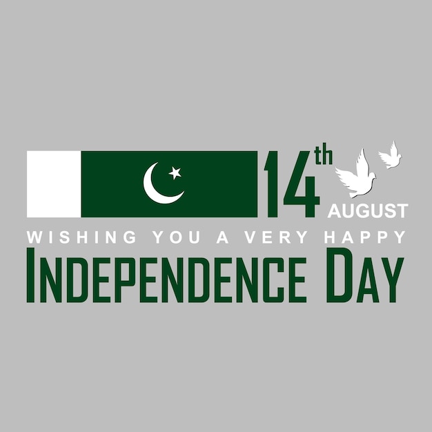 Feliz Día de la Independencia de Pakistán, 14 de agosto. -Vector