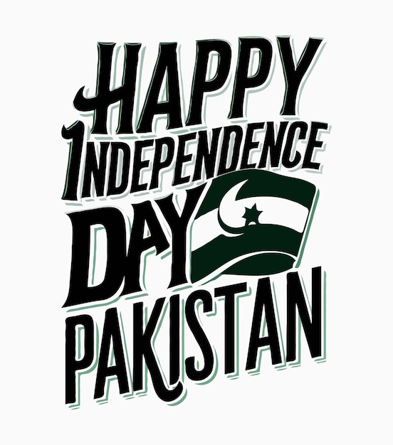 Vector feliz día de la independencia de pakistán