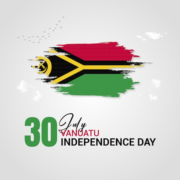 Vector feliz día de la independencia de vanuatu