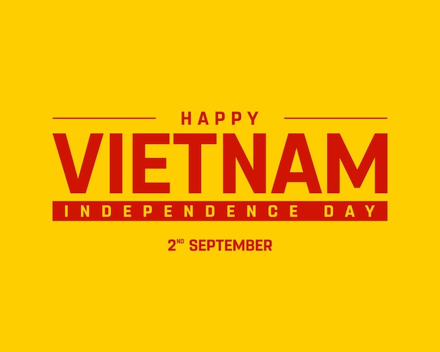 Feliz Día de la Independencia de Vietnam Diseño Día de la Independiencia de Vietnam Vector Diseño de Ilustración