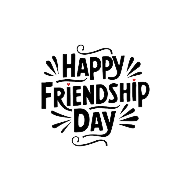 Feliz Día Internacional de la Amistad Diseño de camisetas de tipografía Tarjeta de felicitación Ilustración vectorial