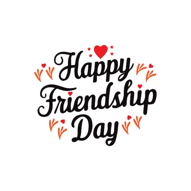 Feliz Día Internacional de la Amistad tipografía camiseta arte texto tarjeta de felicitación Ilustración vectorial