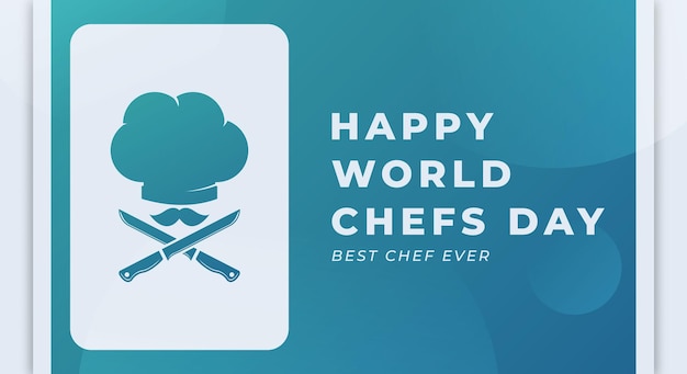 Feliz día internacional de los chefs ilustración de diseño vectorial para publicidad de carteles de fondo