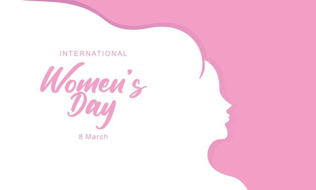 Feliz Día Internacional de la Mujer Diseño plano Diseño hermoso para mujeres para fondo y pancarta