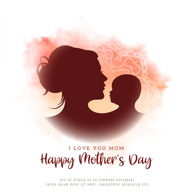 Feliz día de la madre adorable diseño de fondo encantador