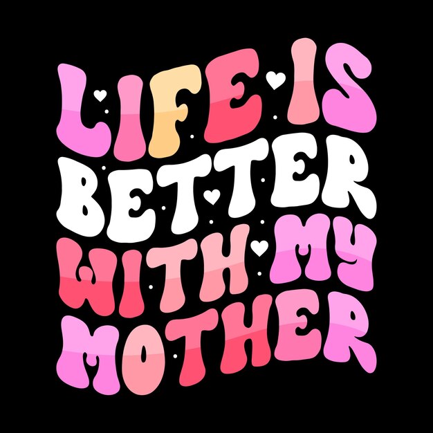 Feliz día de la madre Camiseta del día de la madre letras camiseta de mamá Camiseta de mamá cita Camiseta de mamá