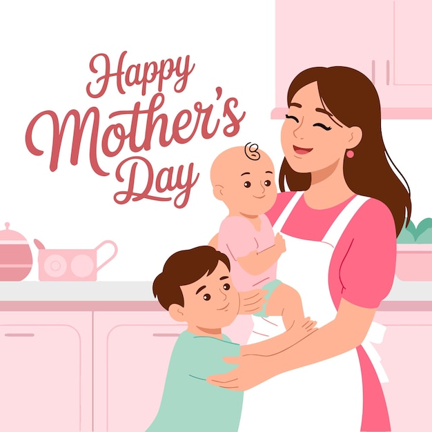 Feliz día de la madre con la familia
