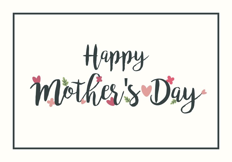 Feliz día de la madre con flores tarjeta de felicitación para el día de la madre.