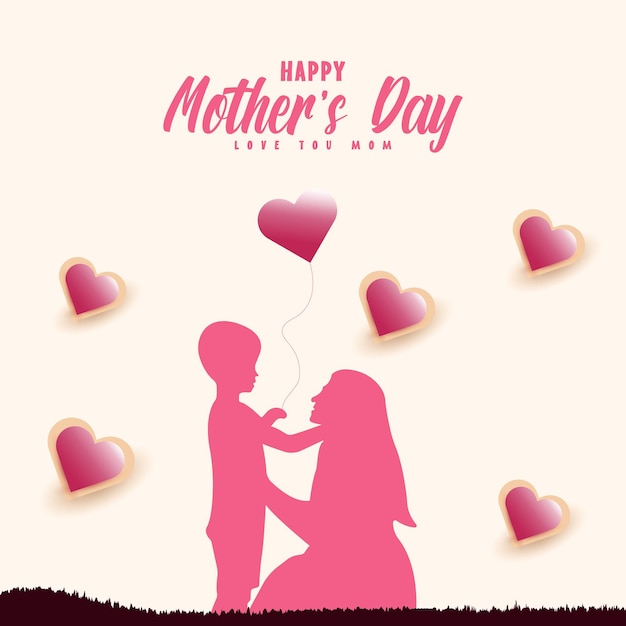 Feliz día de la madre, fondo del ilustrador