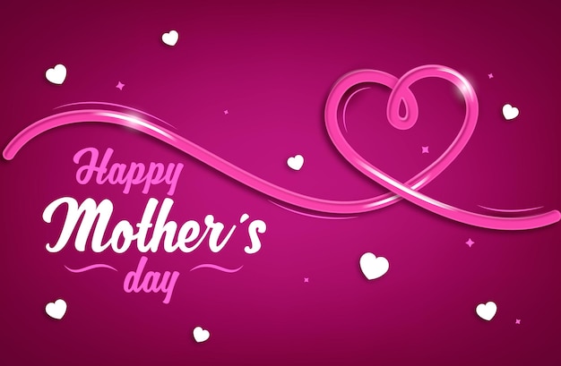 Feliz día de la madre ilustración Vector Premium