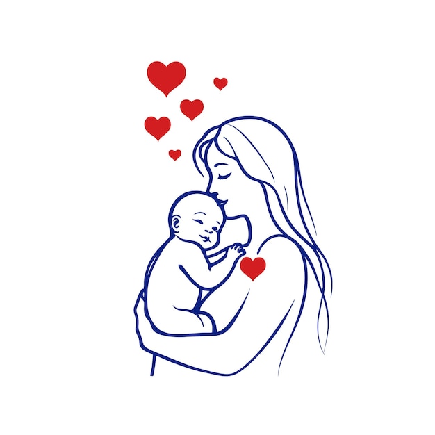 Feliz Día de la Madre una madre abrazando y besando a sus hijos con cuidado y amor