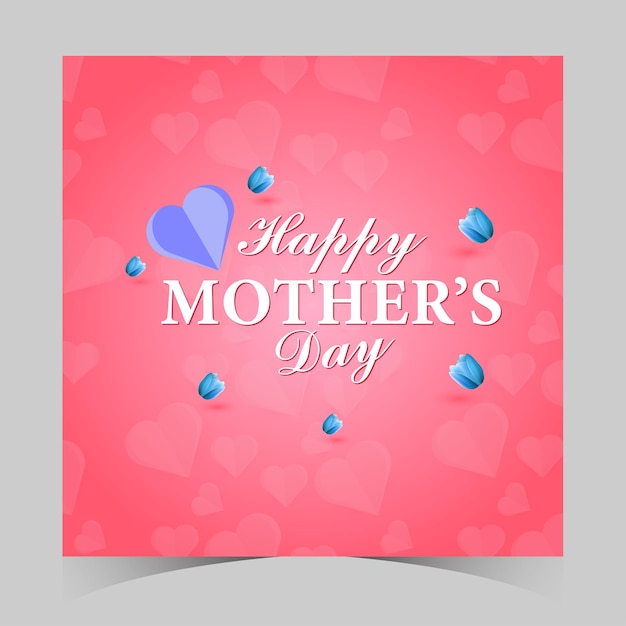 Feliz Día de la Madre plantilla de publicaciones en redes sociales Tarjeta de felicitación del Día de la Madre y banner web del Día de la Madre