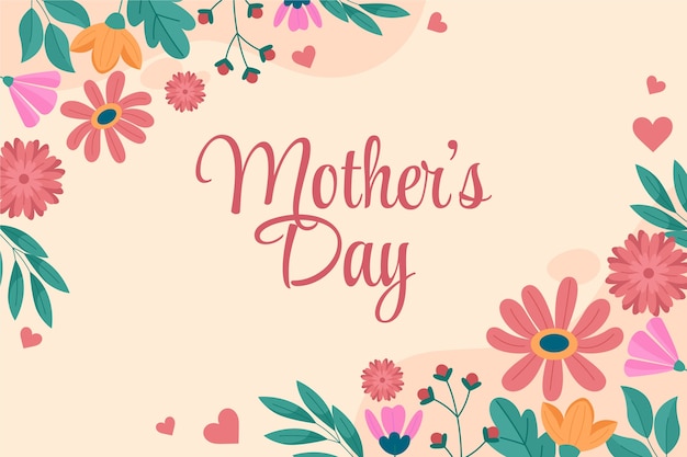 Feliz día de la madre con un saludo floral