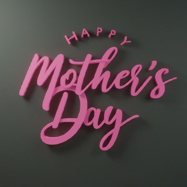 feliz día de la madre texto 3d ilustración feliz día de las madres texto 3D ilustración