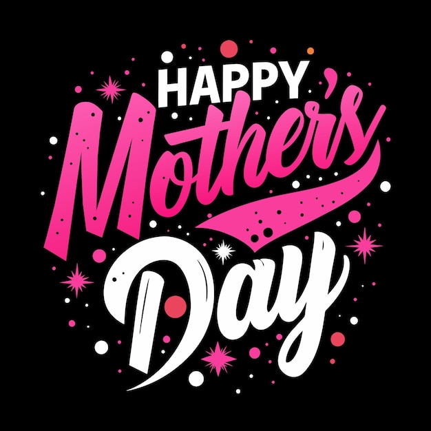 Feliz día de la madre Tifografía letras vectoriales