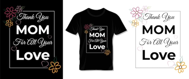 Feliz día de la madre, tipografía vectorial, letras de camisetas y diseño de plantillas para mamá e hijos
