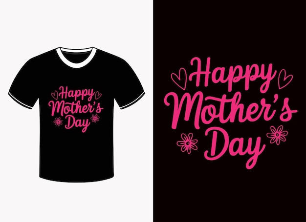 Feliz día de la madre Título tipográfico T-shirt diseño