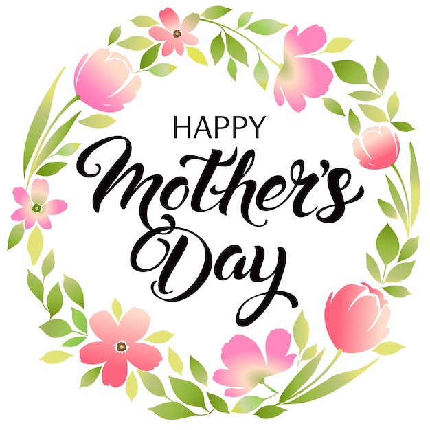 Feliz día de las madres letras. tarjeta de felicitación del día de las madres.