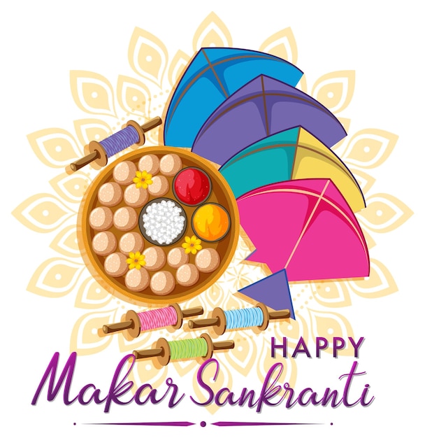 Vector feliz día makar sankranti