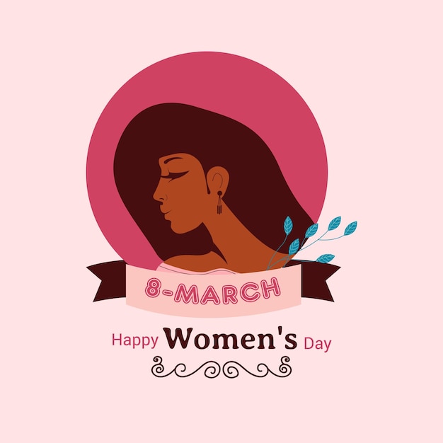 Feliz día de la mujer tarjeta de felicitación ilustración 3d papercut silueta de mujer diversa