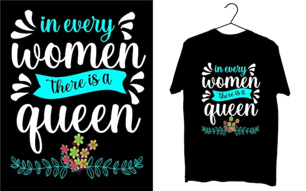 Feliz día de la mujer tipografía gráfica diseño de camiseta