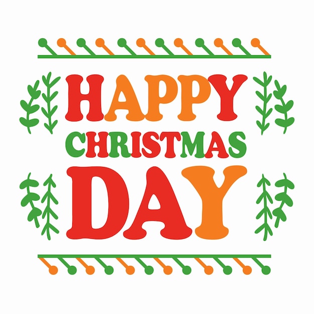 Feliz día de Navidad Diseño tipográfico para la Navidad