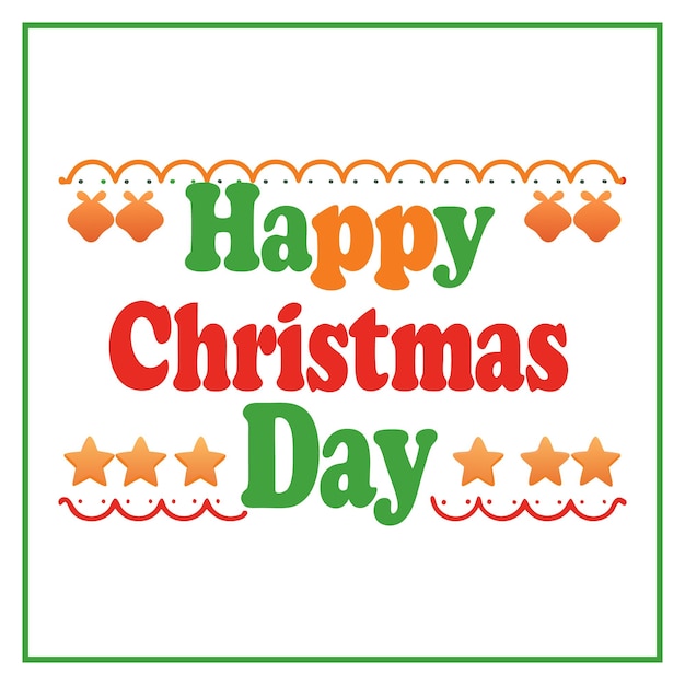 Feliz día de Navidad Diseño tipográfico para la Navidad