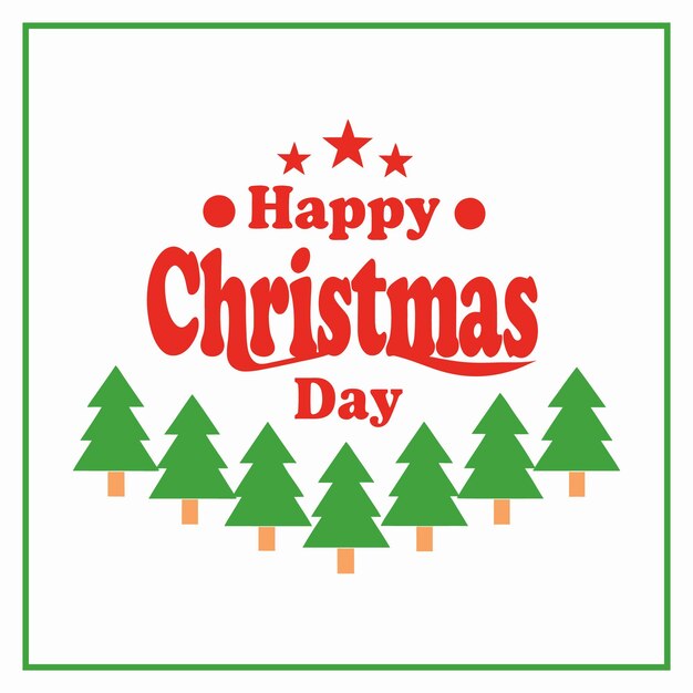Feliz día de Navidad Diseño tipográfico para la Navidad