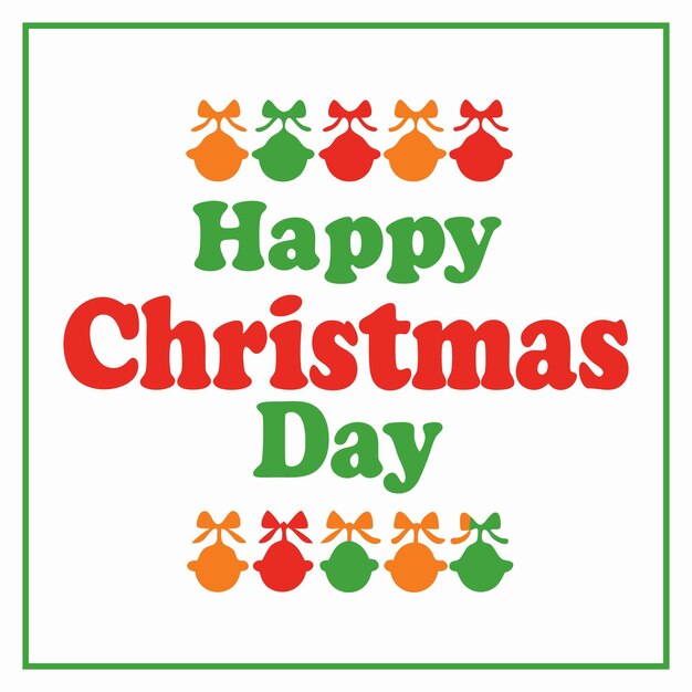 Feliz día de Navidad Diseño tipográfico para la Navidad