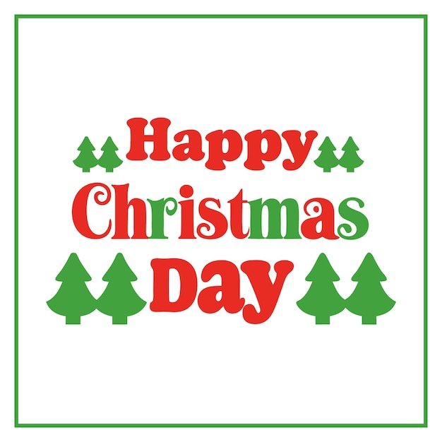 Feliz día de Navidad Diseño tipográfico para la Navidad