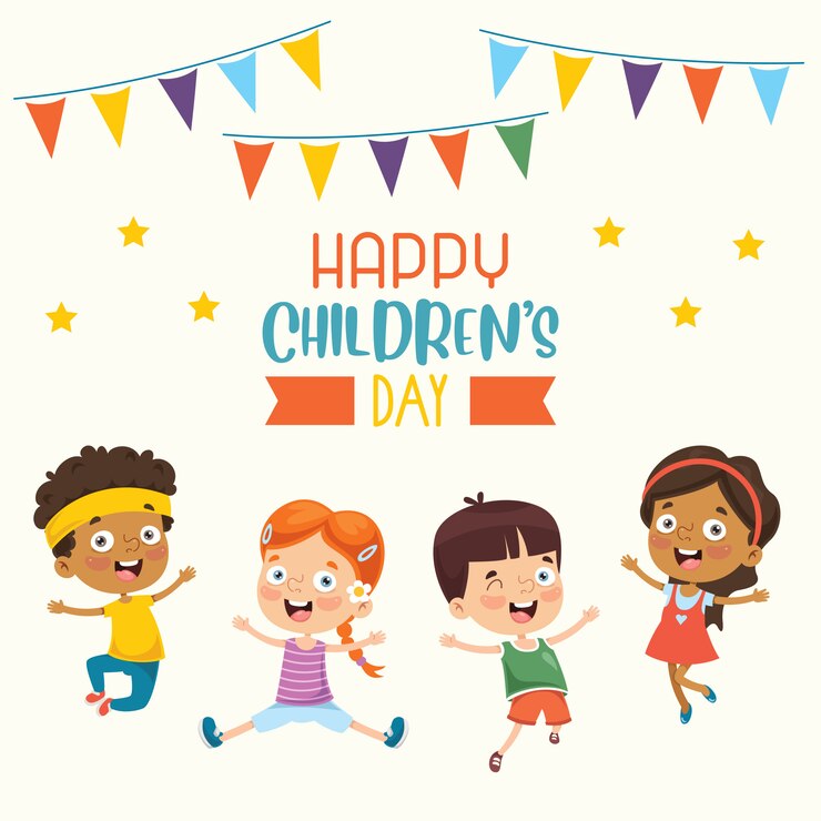 Vector feliz día de los niños