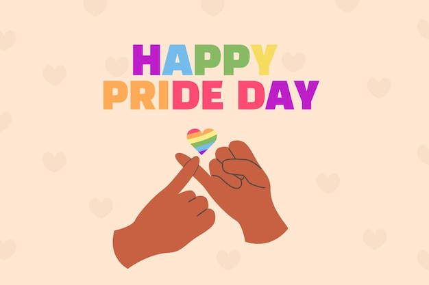 Feliz día del orgullo con las manos