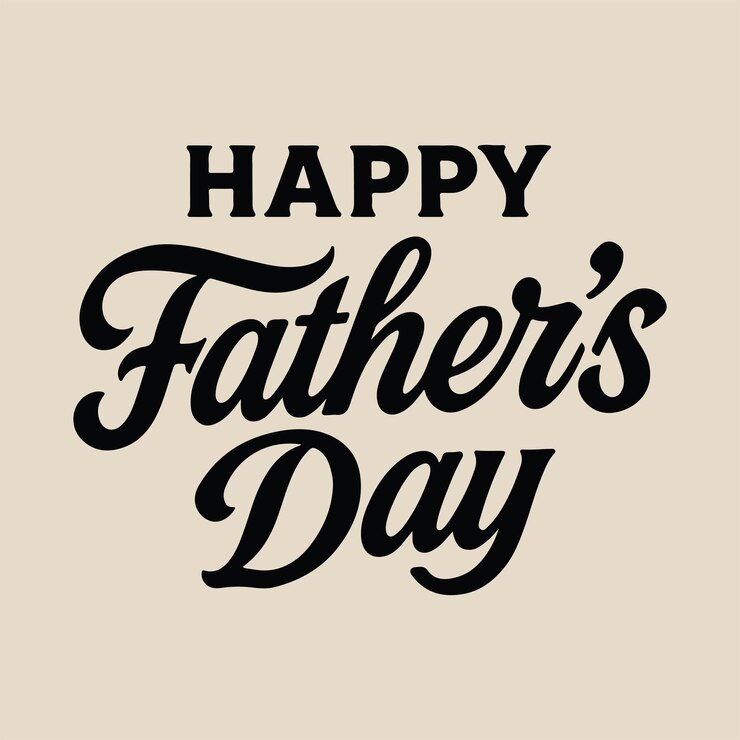 Feliz día del padre caligrafía letras fuente tarjeta de felicitación diseño vectorial