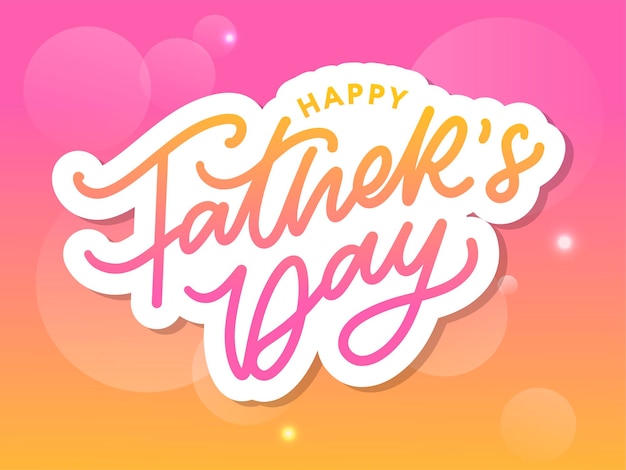 Feliz día del padre caligrafía tarjeta de felicitación banner vector ilustración