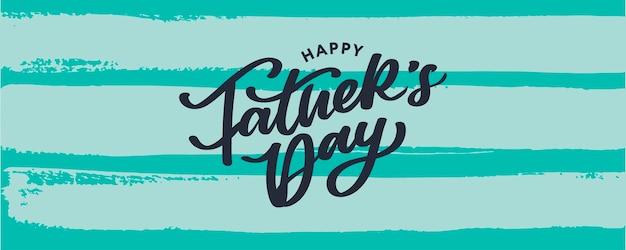 Feliz día del padre caligrafía tarjeta de felicitación banner vector ilustración