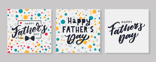 Vector feliz día del padre caligrafía tarjeta de felicitación banner vector ilustración