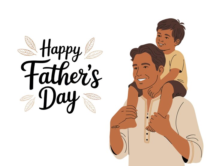 Feliz día del padre Celebración de padre e hijo