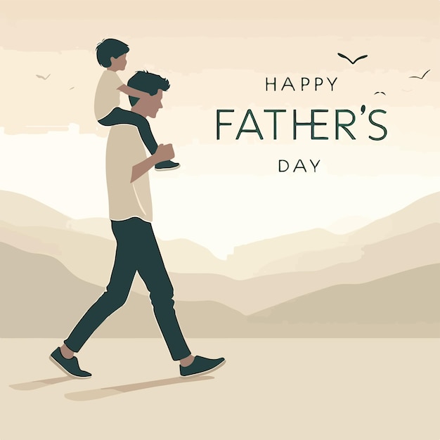 Feliz día del padre concepto minimalista fondo de arte vectorial