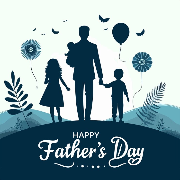 Feliz día del padre concepto minimalista fondo de arte vectorial
