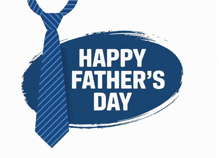 Feliz día del padre con una corbata azul