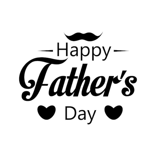 Vector feliz día del padre estilo de texto diseño svg