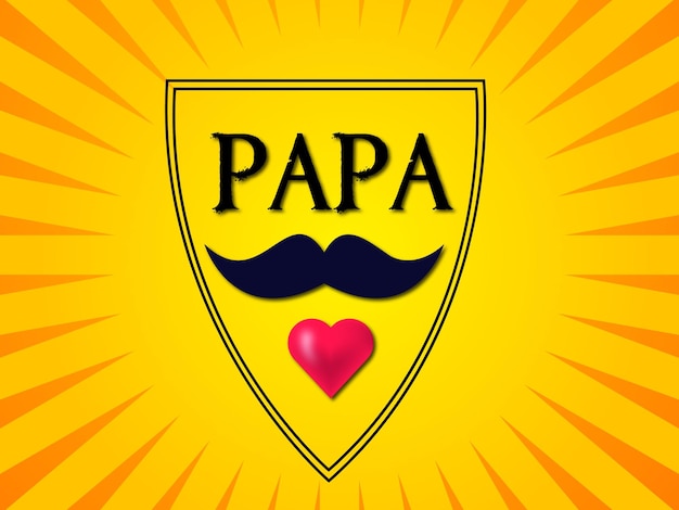 Feliz día del padre fondo amarillo simple diseño 11