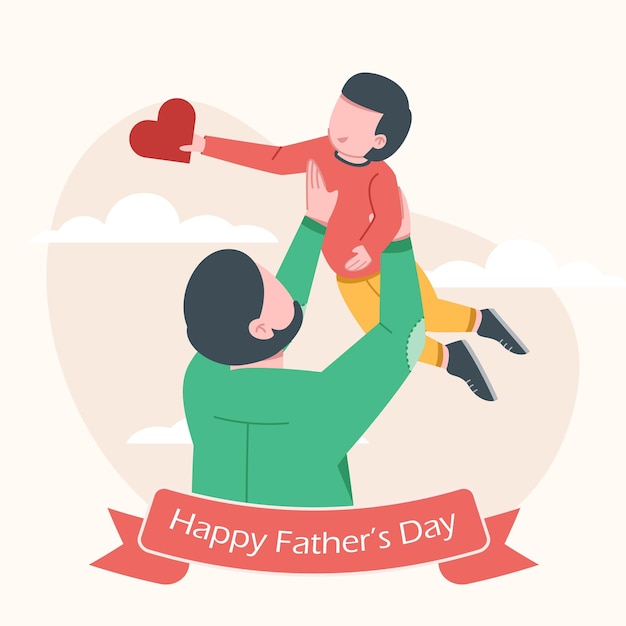 Feliz dia del padre ilustracion