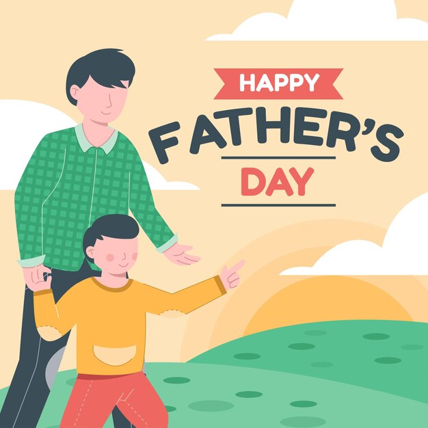 Feliz dia del padre ilustracion