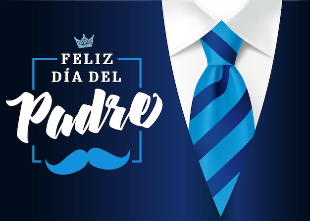 Vector feliz dia del padre saludo español gard happy father039s day cartel de felicitación