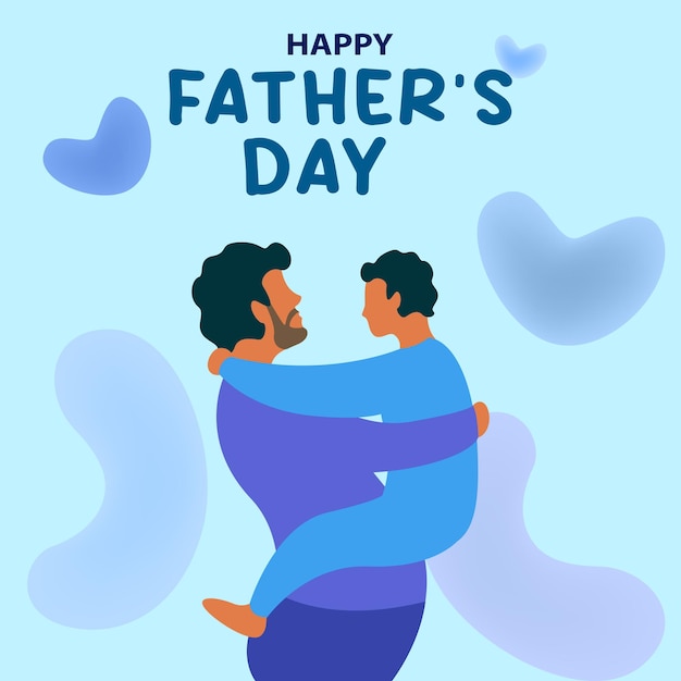 Feliz día del padre Saludo Ilustración de stock