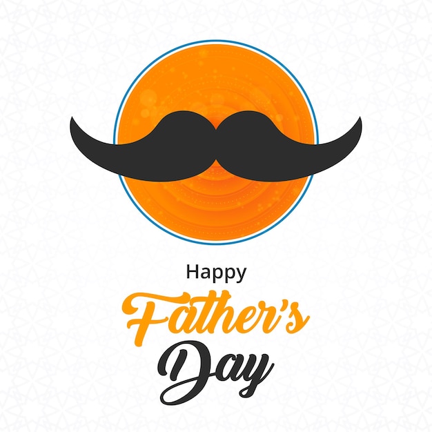 Vector feliz día del padre saludos fondo negro naranja diseño de redes sociales banner vector gratis