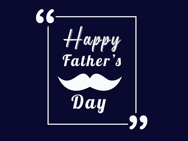 Feliz día del padre simple fondo azul oscuro y blanco Diseño
