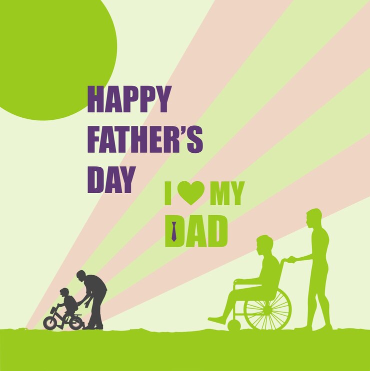 Feliz Día del Padre Vector Tarjeta de Felicitaciones