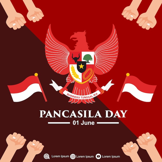 Vector feliz dia de pancasila